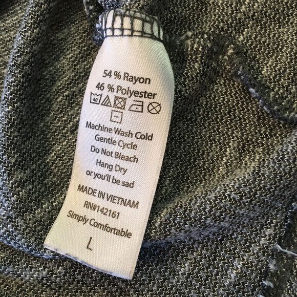 Lularoe Large Heather Grey Box Shaped Tunic Top Short Dolman Sleeves - Picture 11 of 12